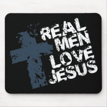 Real Men Love Jesus Mousepads