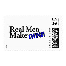Real Men Make Twins (B) Postage Stamps
