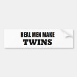 REAL MEN MAKE TWINS BABY DADDY NEW FATHER BUMPER STICKER