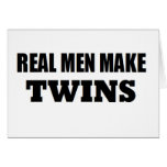 REAL MEN MAKE TWINS BABY DADDY NEW FATHER CARDS