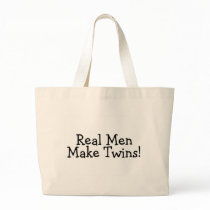 Real Men Make Twins (Blk) bags