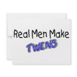 Real Men Make Twins Blue Announcements