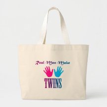 Real Men Make Twins (Boy/Girl) Tote Bags