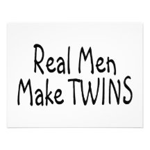 Real Men Make Twins Custom Invites
