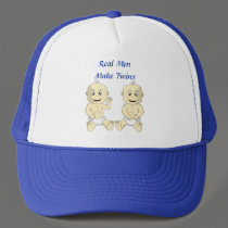 Real Men Make Twins Hat by packratgraphics Real Men Make Twins Hat