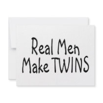 Real Men Make Twins invitations