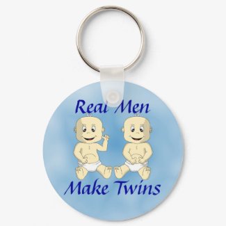 Real Men Make Twins Keychain keychain