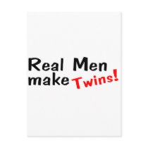 Real Men Make Twins postcards by CelebrationZazzle Real Men Make Twins postcards