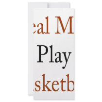Real Men Play Basketball Rack Card