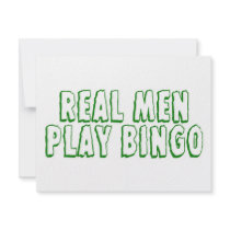 Real Men Play Bingo 2 invitations by CelebrationZazzle Real Men Play Bingo 2 invitations