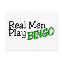 Real Men Play Bingo 3 Postcards