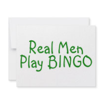 Real Men Play Bingo invitations