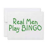 Real Men Play Bingo Personalized Invitation