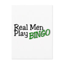 Real Men Play Bingo Post Cards