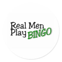 Real Men Play Bingo Sticker