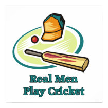 Real Men Play Cricket Posters posters