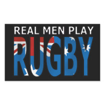 Real Men Play Rugby Australia Sticker