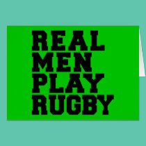Real Men Play Rugby cards