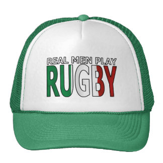 Real Men Play Rugby Italy Mesh Hats