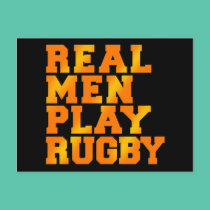 Real Men Play Rugby postcards