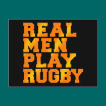 Real Men Play Rugby postcards