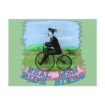 Real Men Ride Bikes Products postcards by BicycleFun Real Men Ride Bikes Products postcards