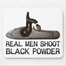 Real men shoot Black Powder, target shooting rifle Mouse Pad