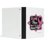 Real Men Stand Up For Second Base - Breast Cancer 3 Ring Binders
