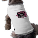 Real Men Stand Up For Second Base - Breast Cancer Doggie T Shirt