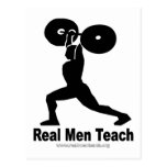 Real Men Teach - Barbell Postcards