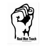 Real Men Teach - Fist Postcard
