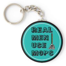 real men use mops keychain