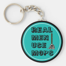 real men use mops keychain