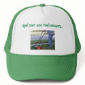 "Real men use reel mowers" hat