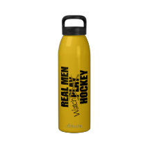Real Men Watch Hockey Drinking Bottle