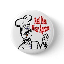Real Men Wear Aprons Pins