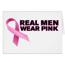 Real Men Wear Pink Card cards