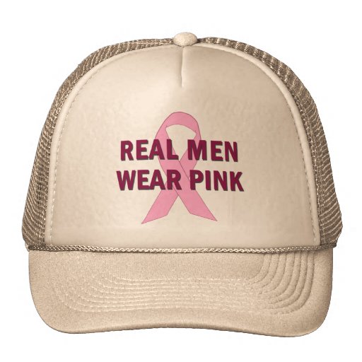 Real Men Wear Pink for Breast Cancer Awareness Trucker Hat ...