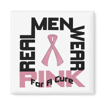 Real Men Wear Pink magnets by awarenessdesignz Real Men Wear Pink magnets