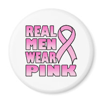 real men wear pink Magnet