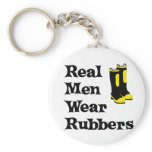 Real Men Wear Rubbers Key Chain