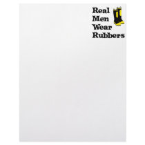 Real Men Wear Rubbers Personalized Letterhead