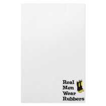 Real Men Wear Rubbers Stationery Paper