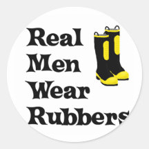 Real Men Wear Rubbers Stickers