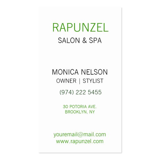 Real Pretty Girls Business Card (back side)