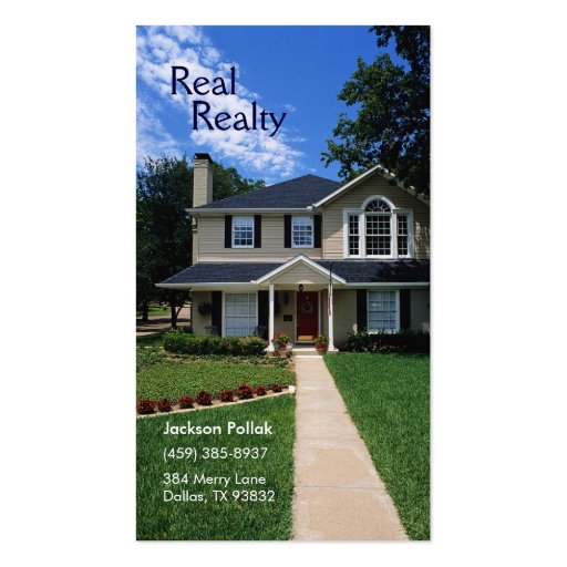 Real Realty Business Cards (front side)