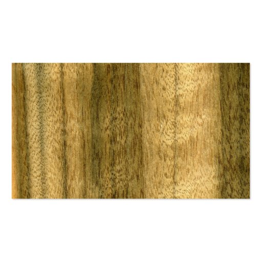 Real Scanned Australian Walnut Veneer Woodgrain Business Card (back side)