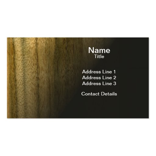 Real Scanned Australian Walnut Veneer Woodgrain Business Card (front side)