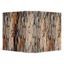 Real Tree Bark Wood Binder