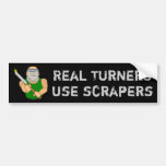 Real Turners Use Scraper Funny Woodturning Cartoon Bumper Stickers